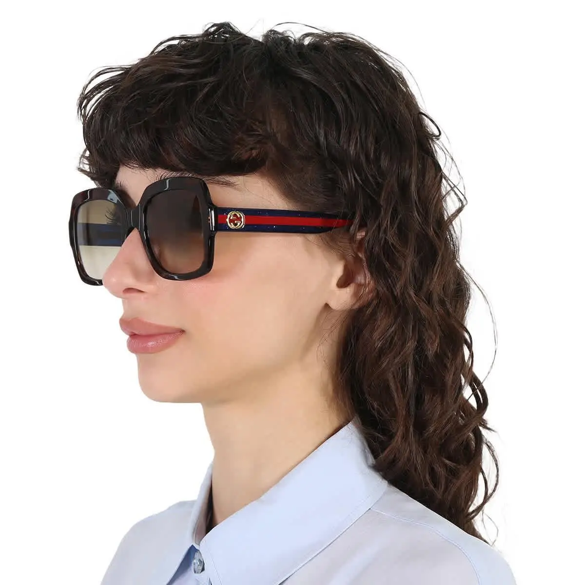 Brown Square Ladies Sunglasses GG0036SN 004 54 GG0036SN 004 54 by Gucci