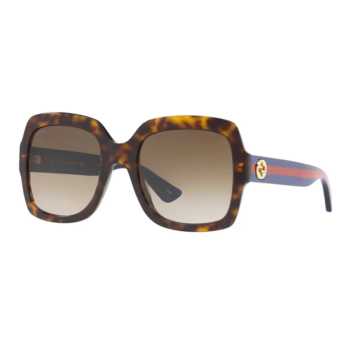 Gucci Brown Square Ladies Sunglasses GG0036SN 004 54 GG0036SN 004 54