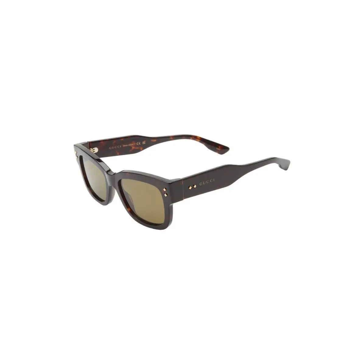 Gucci Men 53mm Square Sunglasses Havana Havana Green