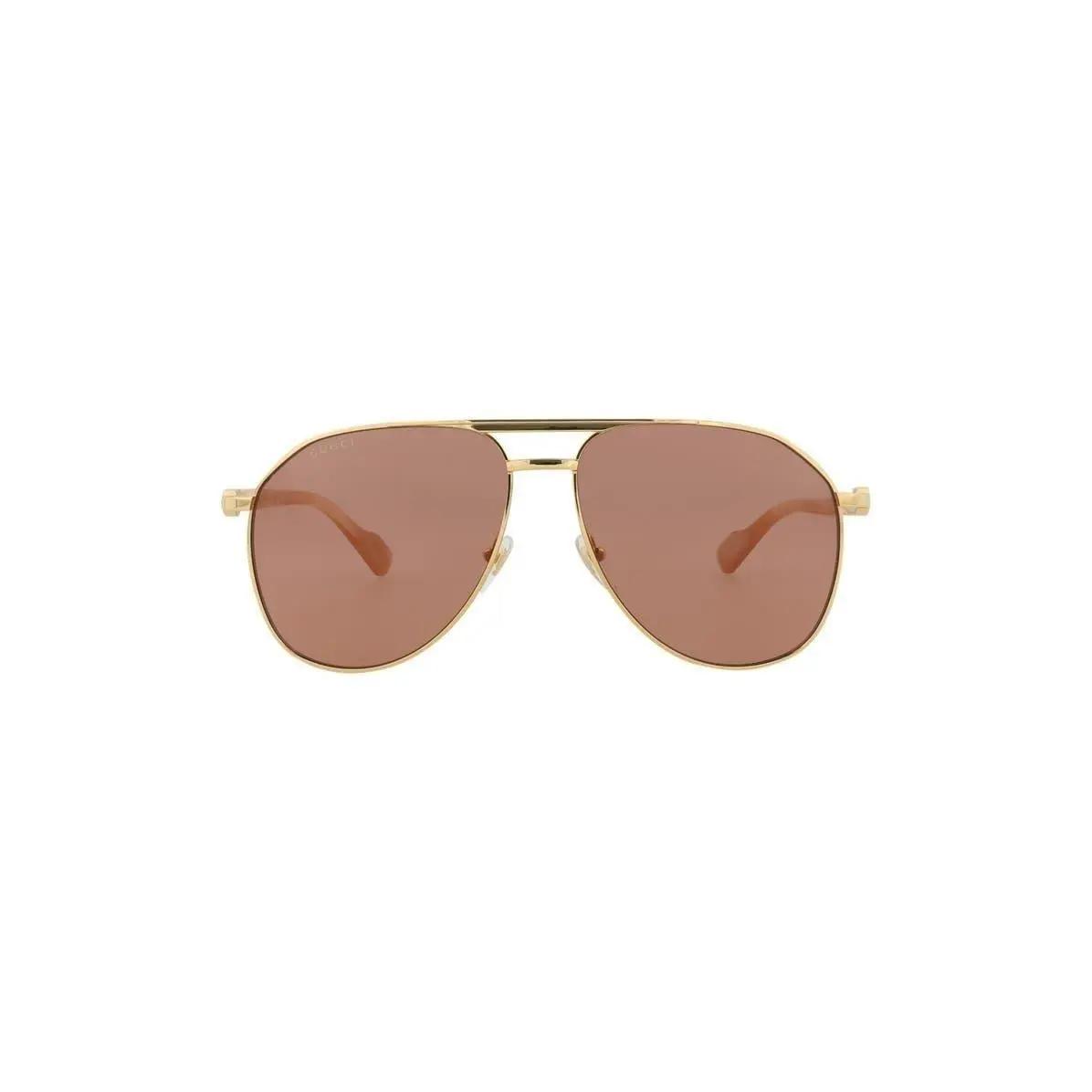 Gucci Men 59mm Navigator Sunglasses Gold Gold Brown