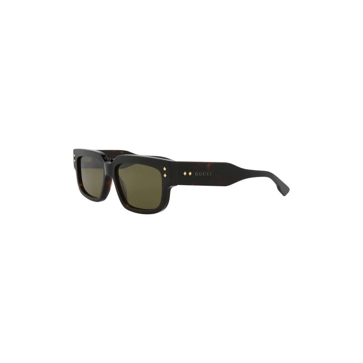 Gucci Men 56mm Rectangular Sunglasses Havana Havana Green