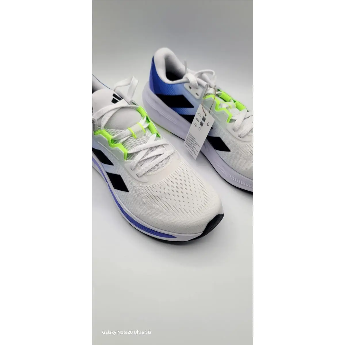 Adidas Questar 3 Men`s Size 13 White Black Blue Athletic Running Shoes