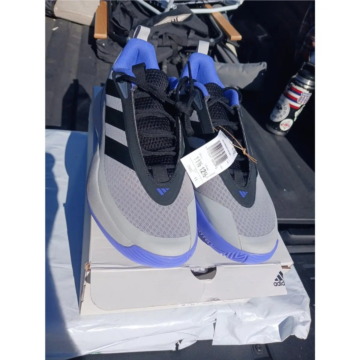 Adidas Subzone Basketball Shoes Men`s Size 11.5 Grey/black Blue Sneakers IH8559