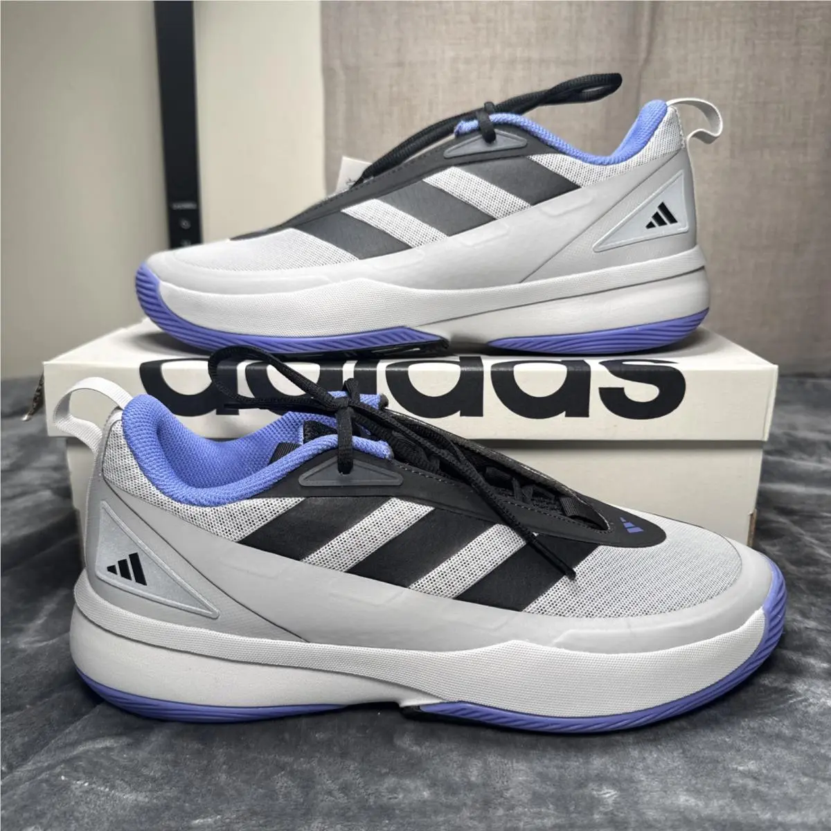 Adidas Subzone Basketball Shoes Men`s Size 8.5 Grey/black Blue Sneakers IH8559