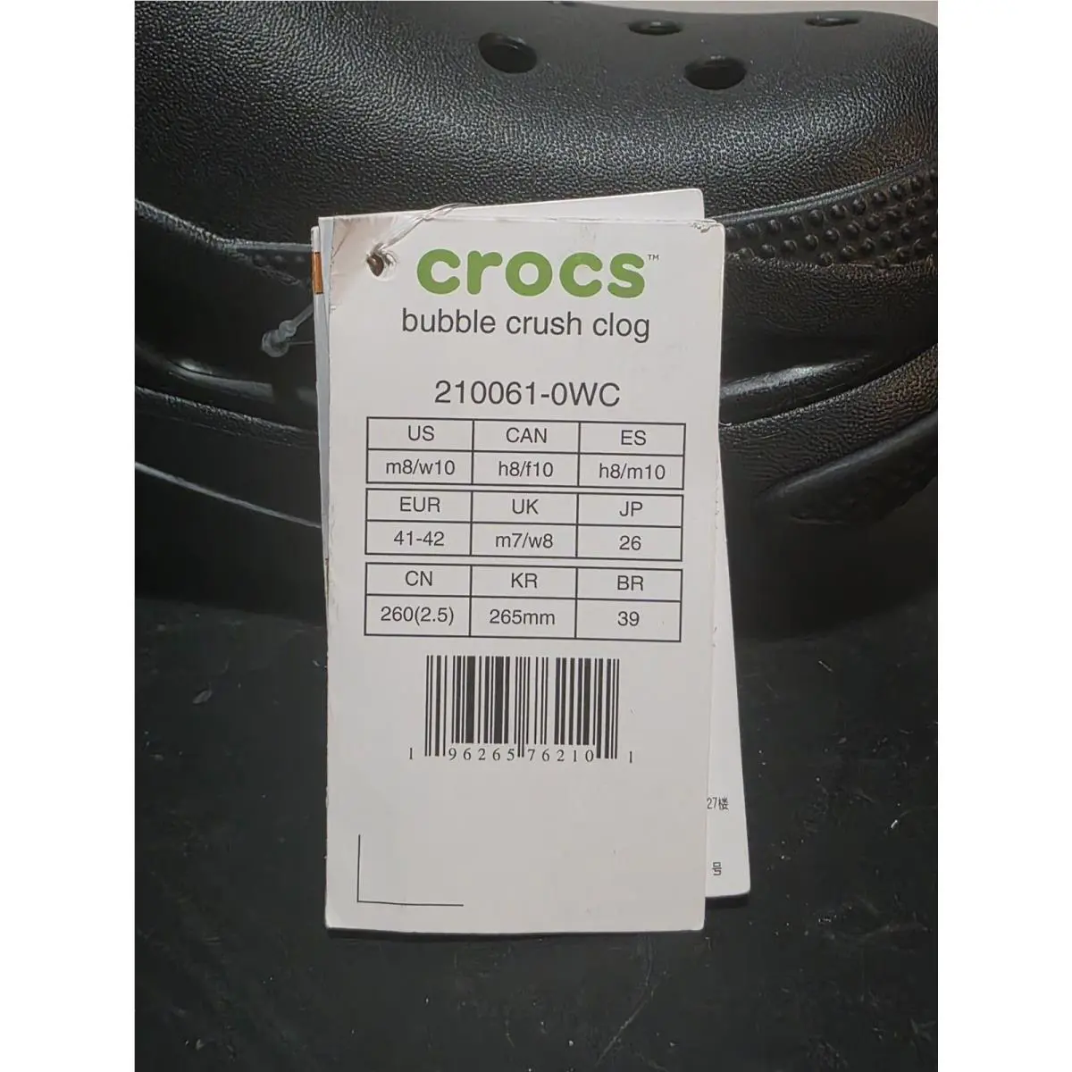 Crocs shoes - Bubble Crush - Bubble Crush - 210061-0WS 210061-0WC - Black 9