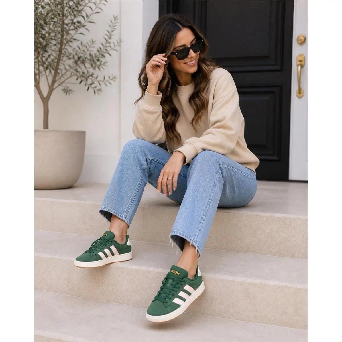 Grand Court Alpha 00s `collegiate Green` / JI1715 / Women`s Size 8 by Adidas
