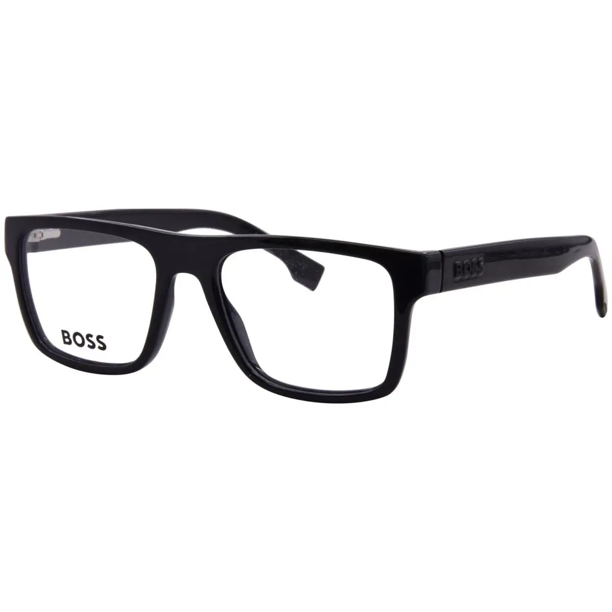 Hugo Boss 1652 807 Eyeglasses Men`s Black Full Rim Rectangle Shape 53mm