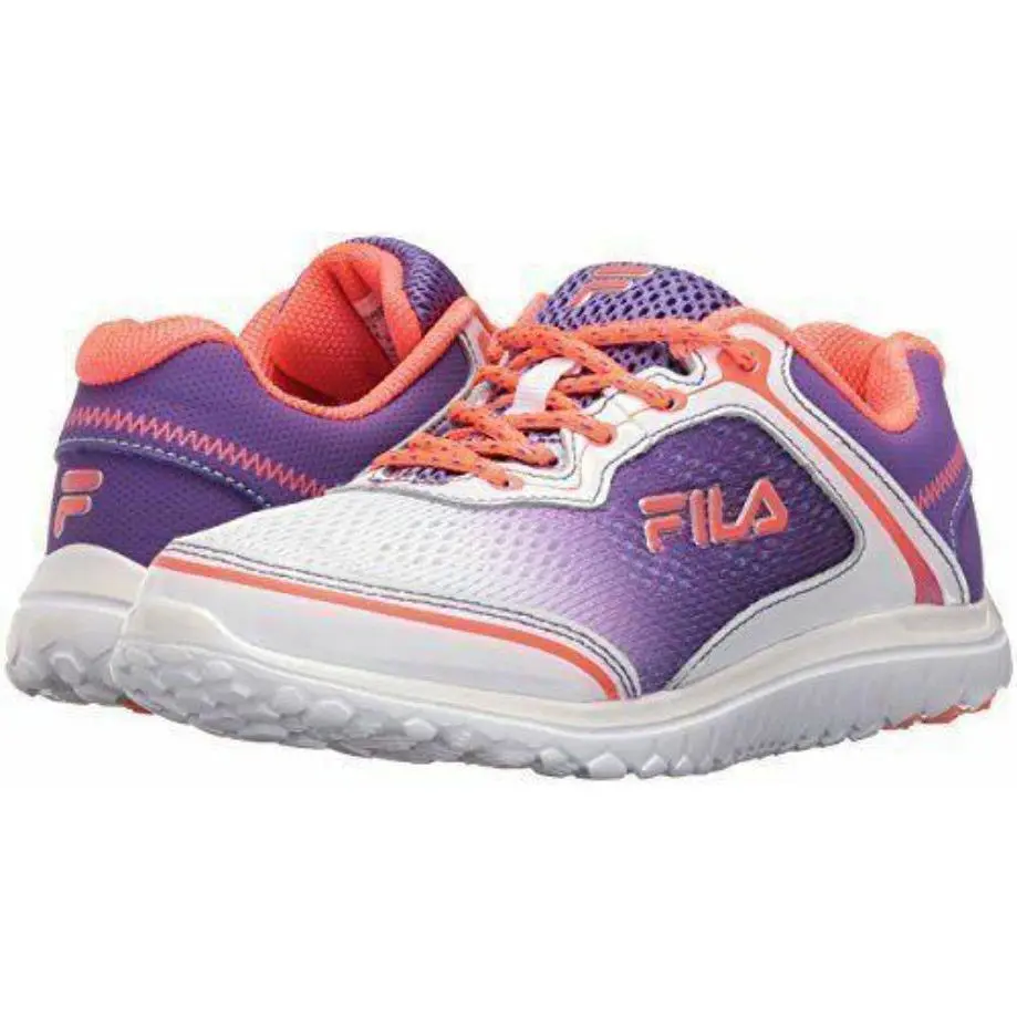 Fila Girls Aurora Skate Shoe Purple Coral Tennis Size 5 - Purple
