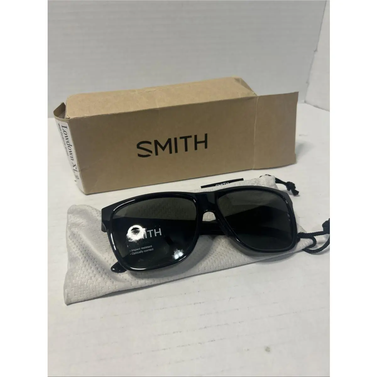 Smith Lowdown 2 Sunglasses Black with Polarized Gray Lenses 55 16 145 Boxed