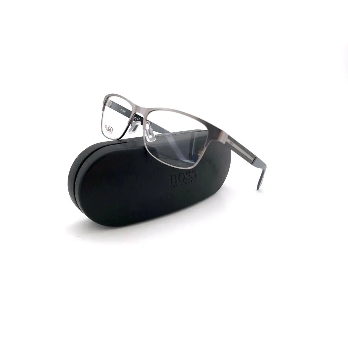 Hugo Boss Frames Gunmetal Eyeglasses Men`s Stainless Steel 0247 R81 56 16