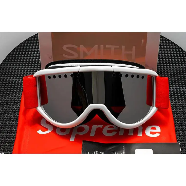 Supreme x Smith Ski Snowboard Goggles White Motocross Atv Dirt Bike Mask