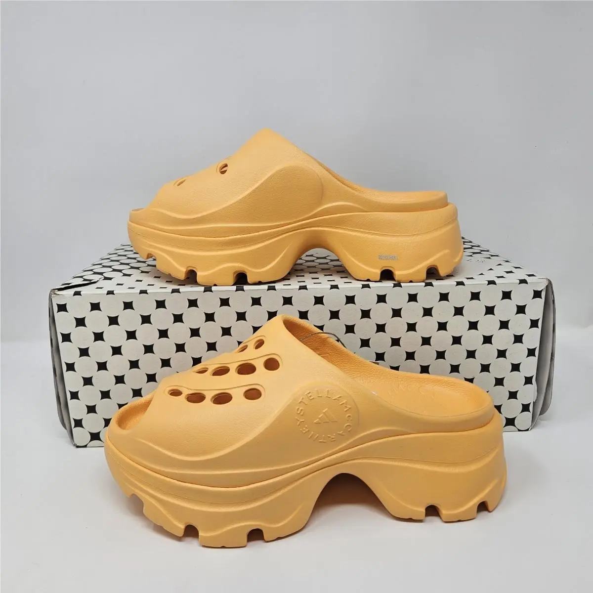 Wmns Adidas x Stella Mccartney Oversized Clog `hazy Orange` / IF6073 / Size 10