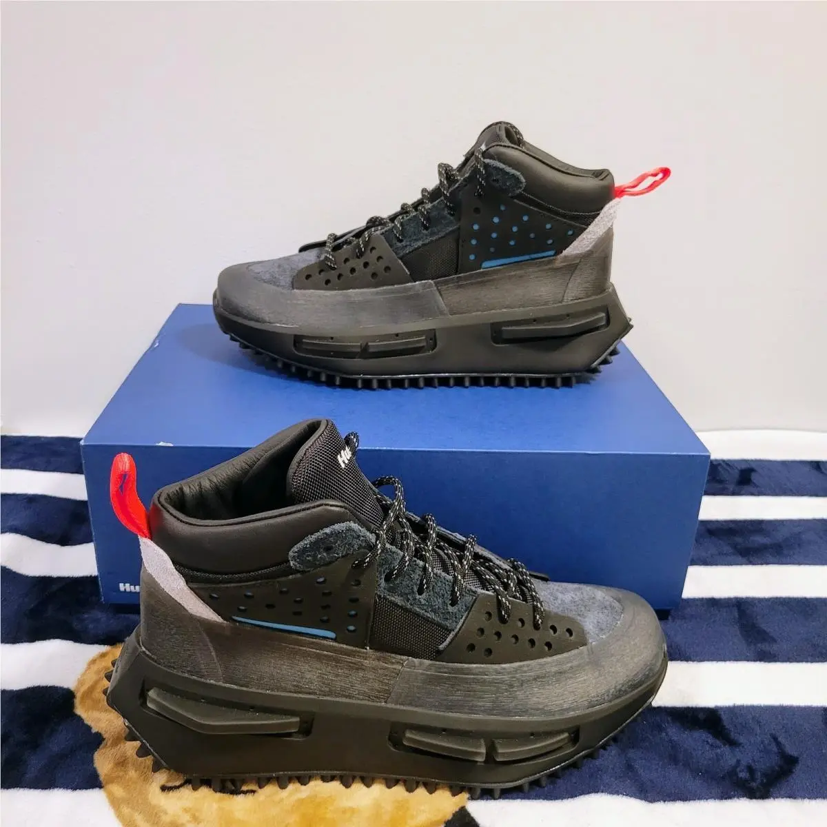 Adidas x Humanrace Hu Nmd S1 Ryat Pharrell Williams Shoes Mens Size 10.5 GV6639 - Black