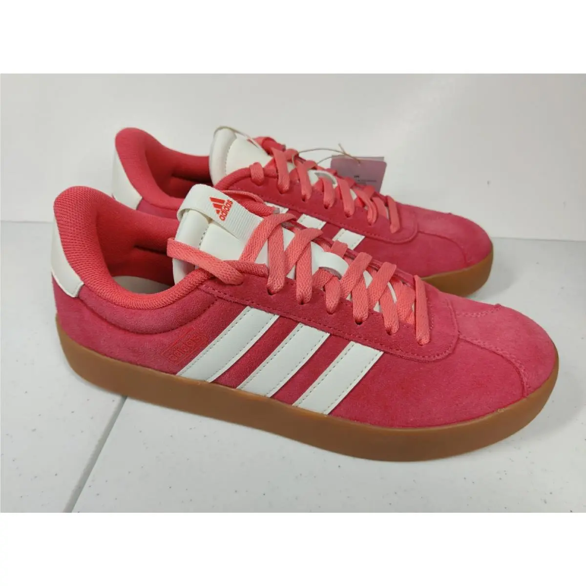 Size 9 -  Women`s VL Court 3.0 Preloved Scarlet Pink W JP5327 by Adidas
