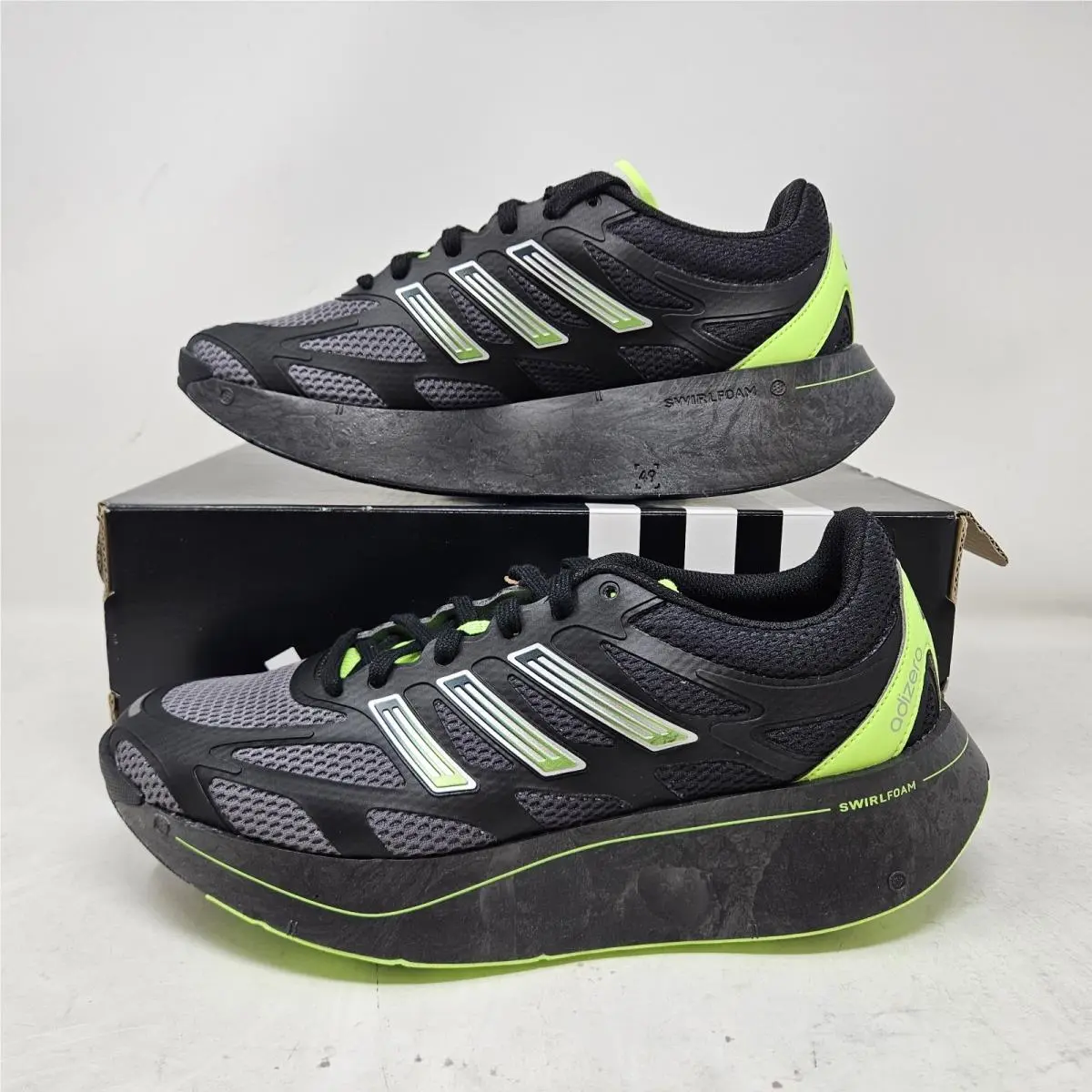 Adidas Adizero Aruku `black Signal Green` / JQ8207 / Size 7 Men`s - 8 Women`s