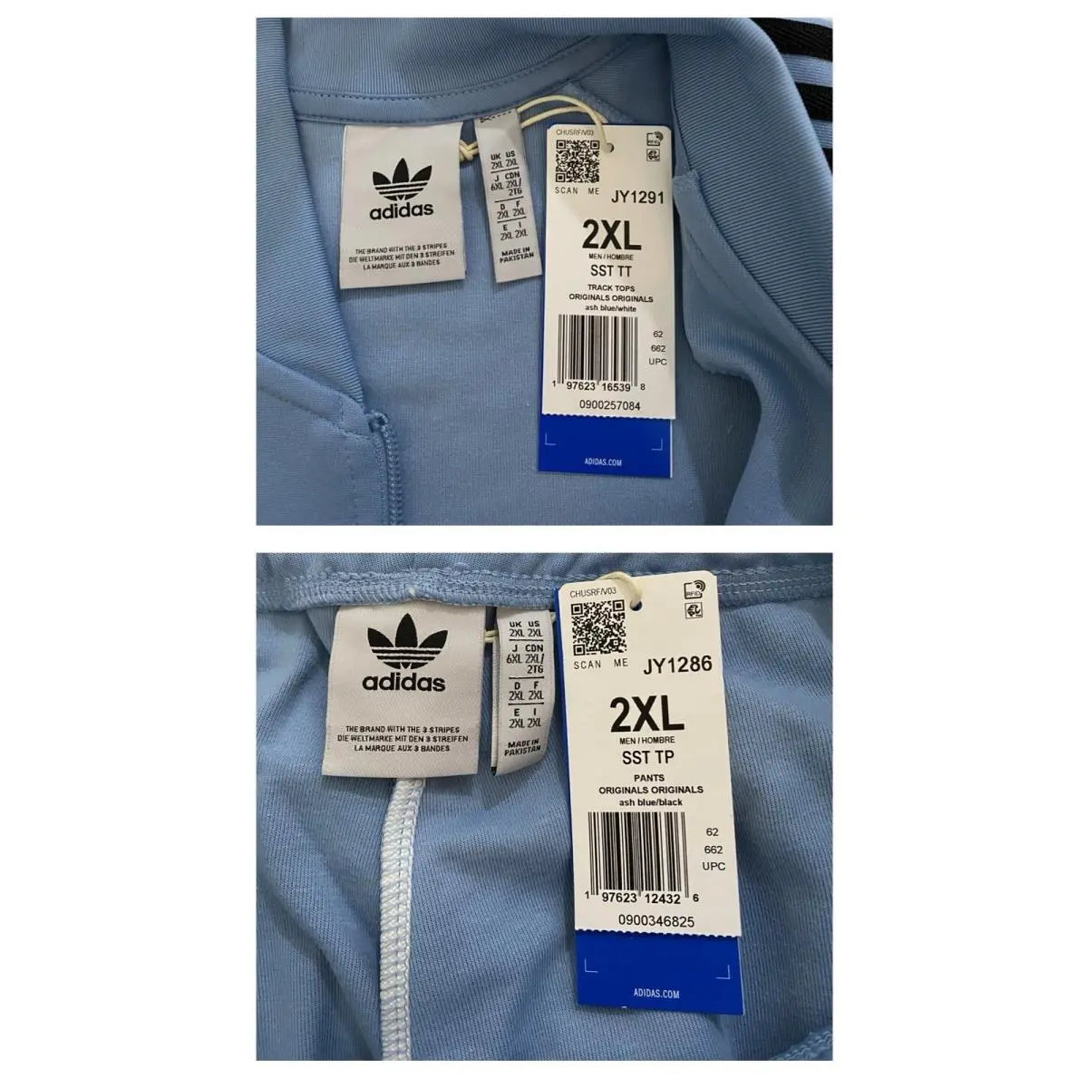 Adidas clothing - Ash Blue White 3