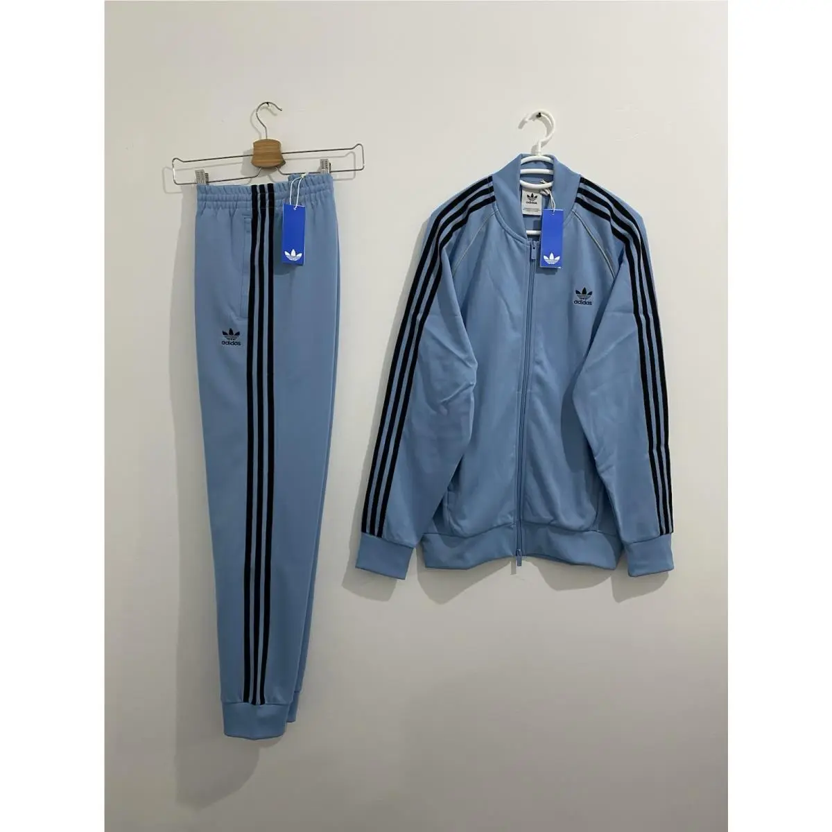 Adidas Originals Adicolor Classics Superstar Tracksuit Ash Blue White Size 2XL