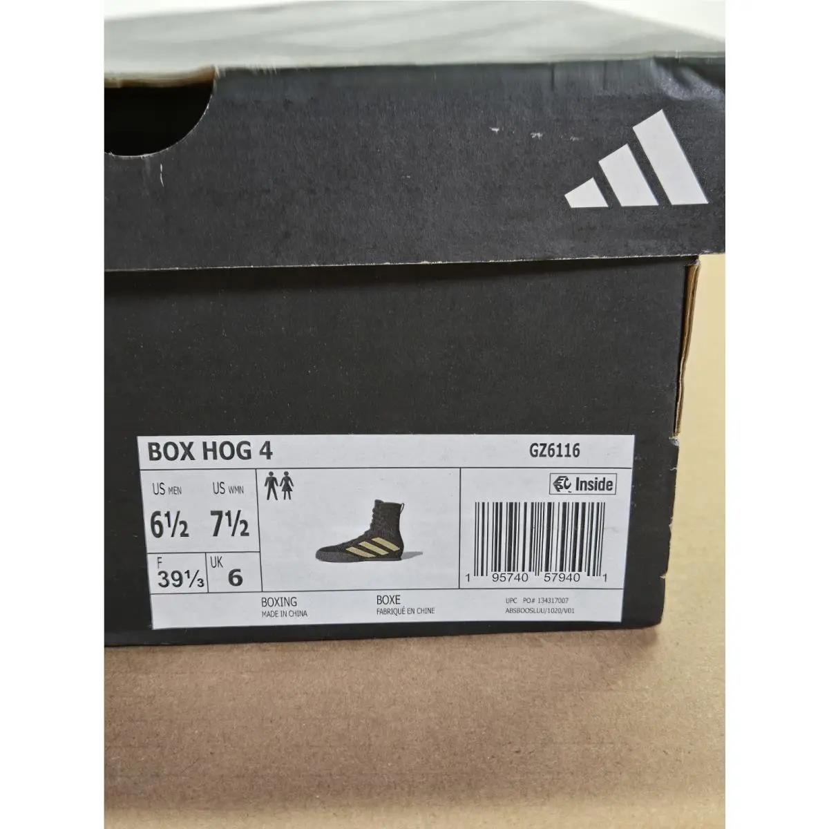 Adidas shoes - Box Hog 4 - Box Hog - GZ6116 - Core Black/Gold Metallic/Grey Six 3