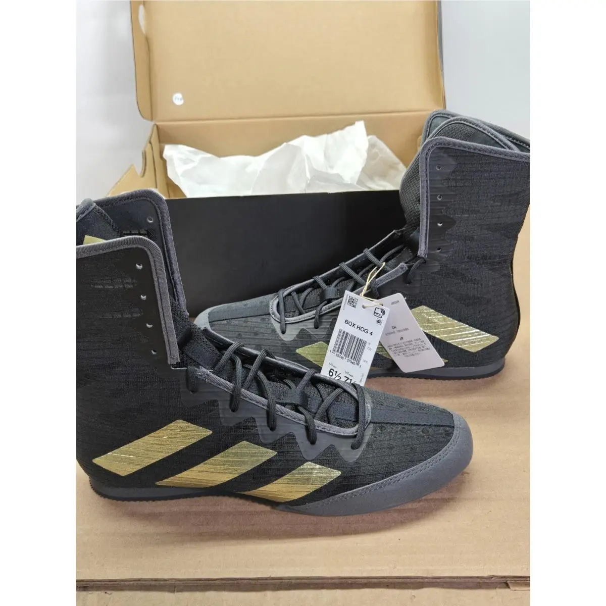 Adidas shoes - Box Hog 4 - Box Hog - GZ6116 - Core Black/Gold Metallic/Grey Six 6