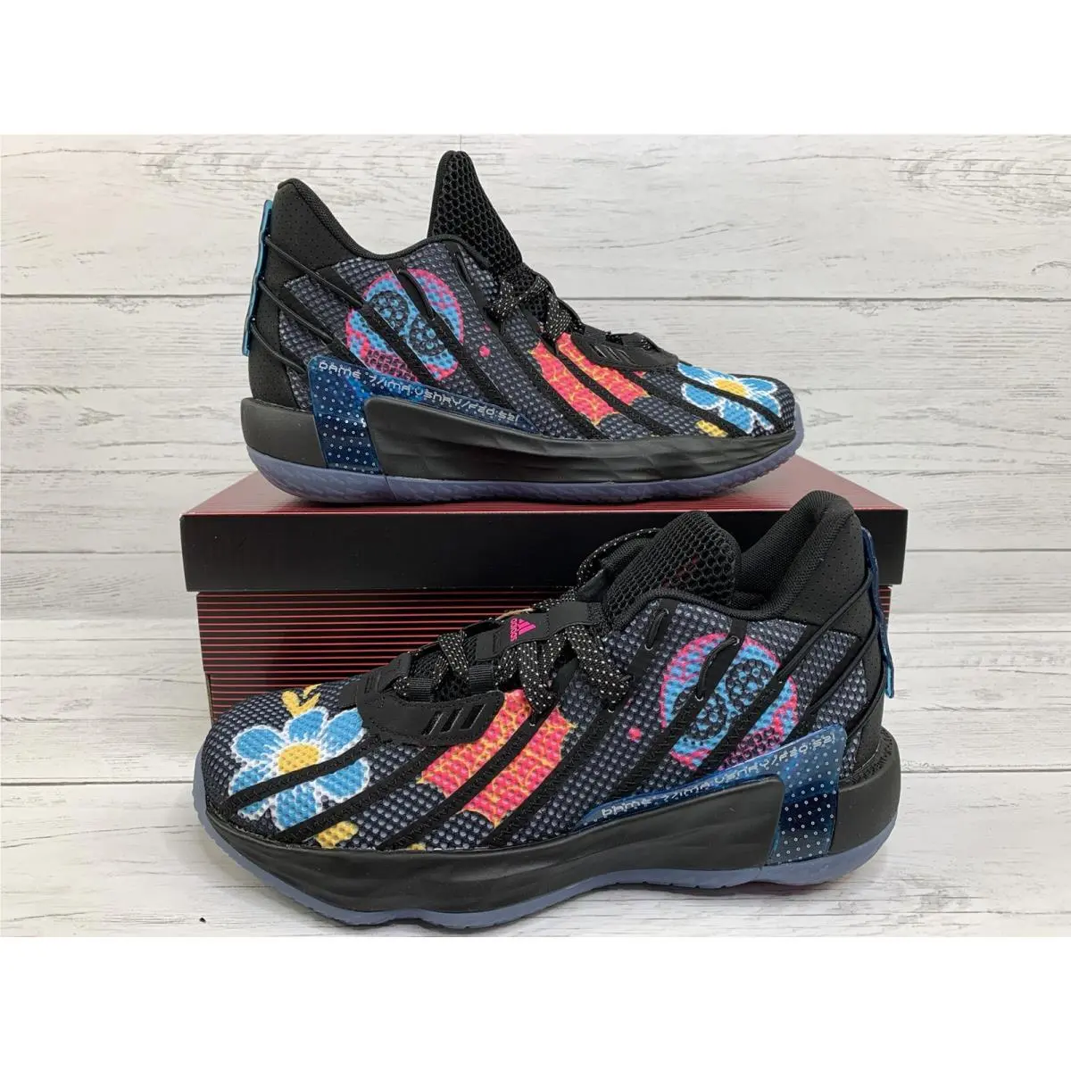 Adidas Dame 7 ‘day Of The Dead’ Basketball Shoes FZ3189 Men’s US 7.5