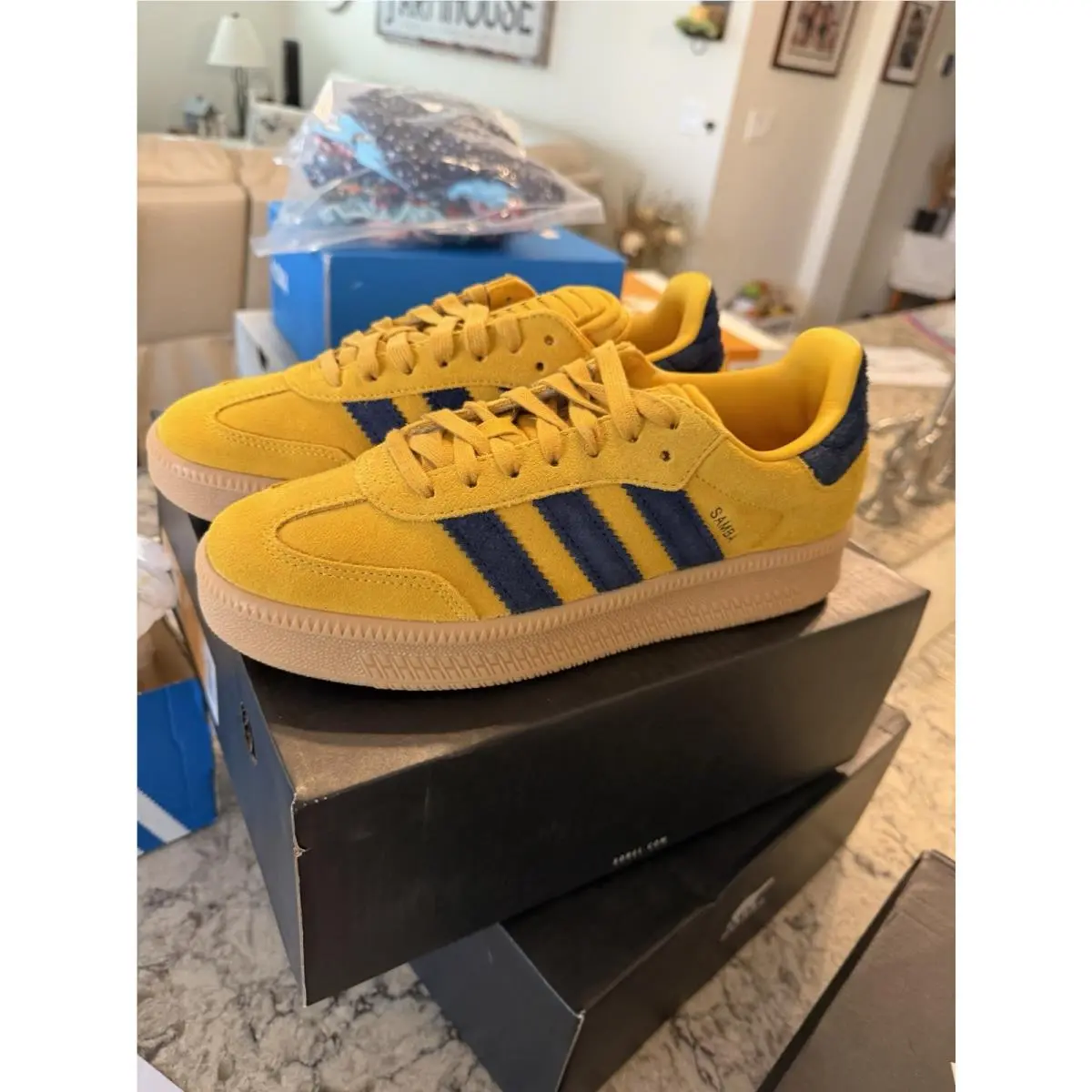 Adidas Samba Xlg Size 8 1/2 Men’s 9 1/2 Women Gold