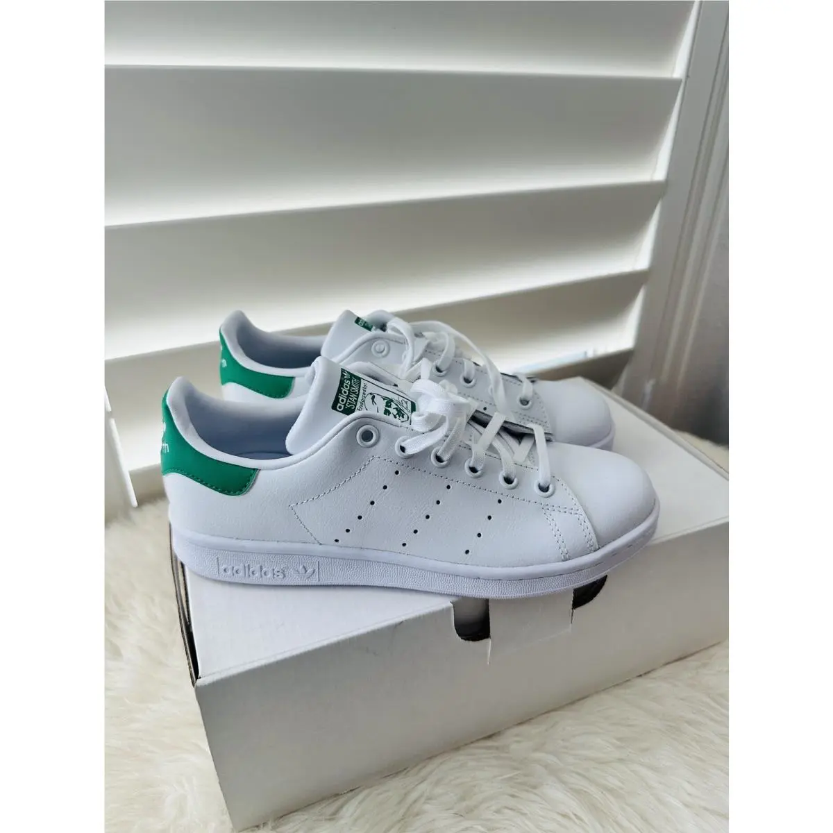 Adidas shoes - STAN SMITH LEATHER COLORBLOCK - STAN SMITH LEATHER COLORBLOCK - White Green 5