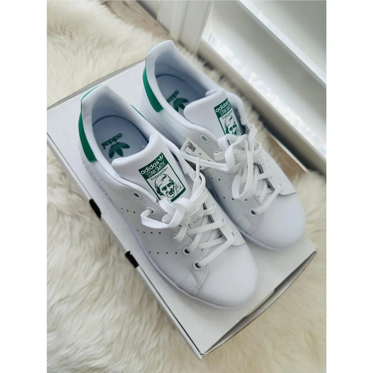 Adidas shoes - STAN SMITH LEATHER COLORBLOCK - STAN SMITH LEATHER COLORBLOCK - White Green 0