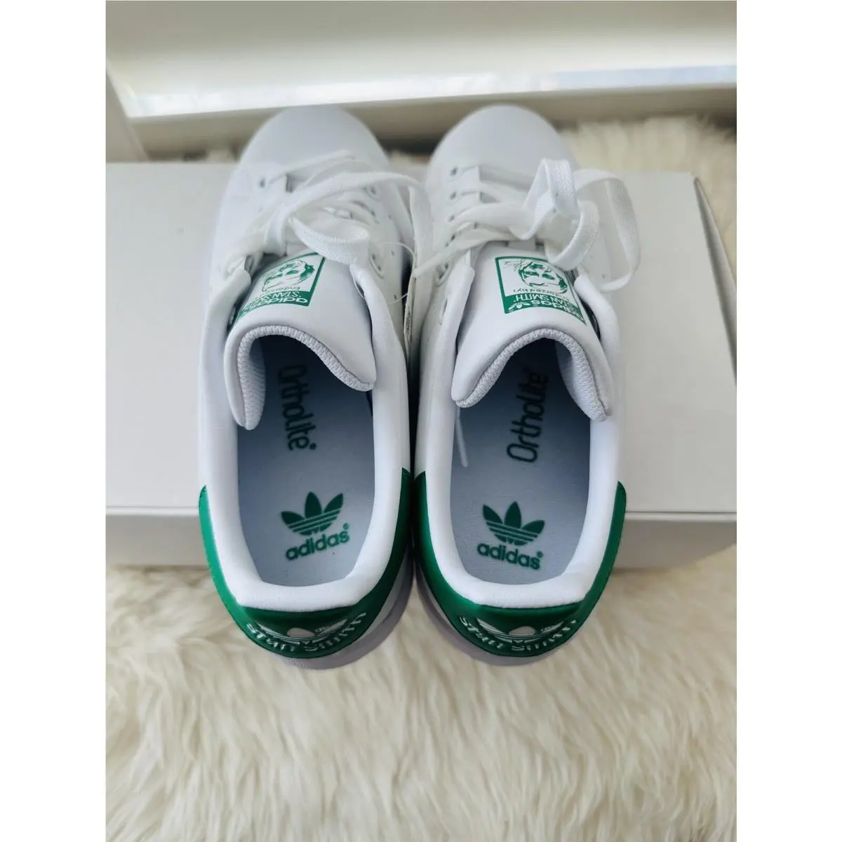 Adidas shoes - STAN SMITH LEATHER COLORBLOCK - STAN SMITH LEATHER COLORBLOCK - White Green 1