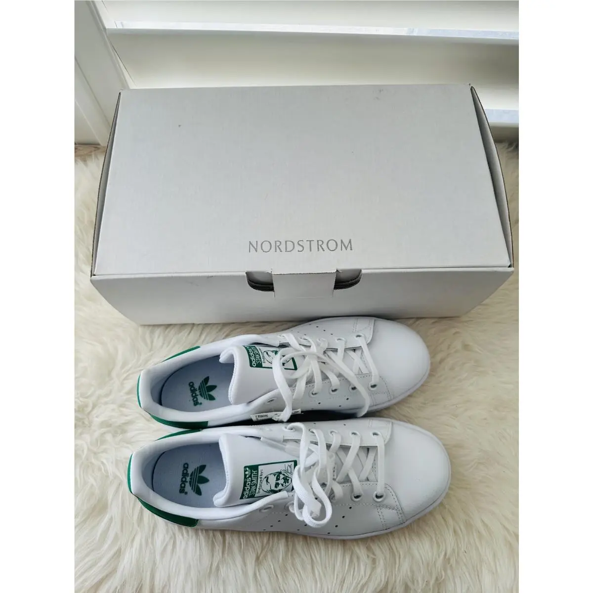 Adidas shoes - STAN SMITH LEATHER COLORBLOCK - STAN SMITH LEATHER COLORBLOCK - White Green 7