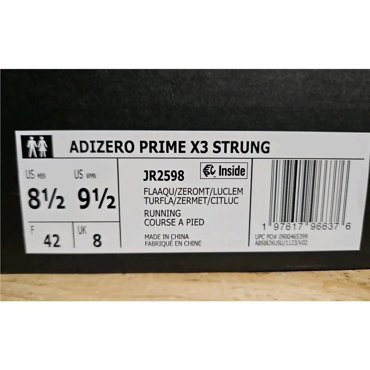 Adidas shoes - adidas Adizero Prime X 3.0 - JR2598 - Blue, Manufacturer: Flash Aqua/Zero Metallic/Lucid Lemon (UPC: 197617966376) 9