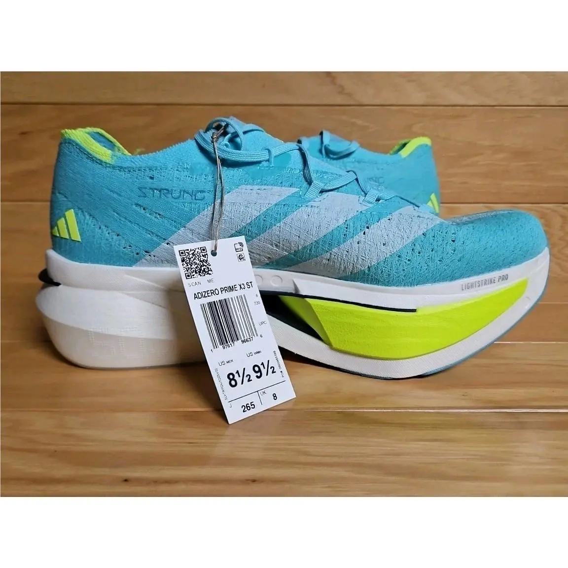 Adidas shoes - adidas Adizero Prime X 3.0 - JR2598 - Blue, Manufacturer: Flash Aqua/Zero Metallic/Lucid Lemon (UPC: 197617966376) 5