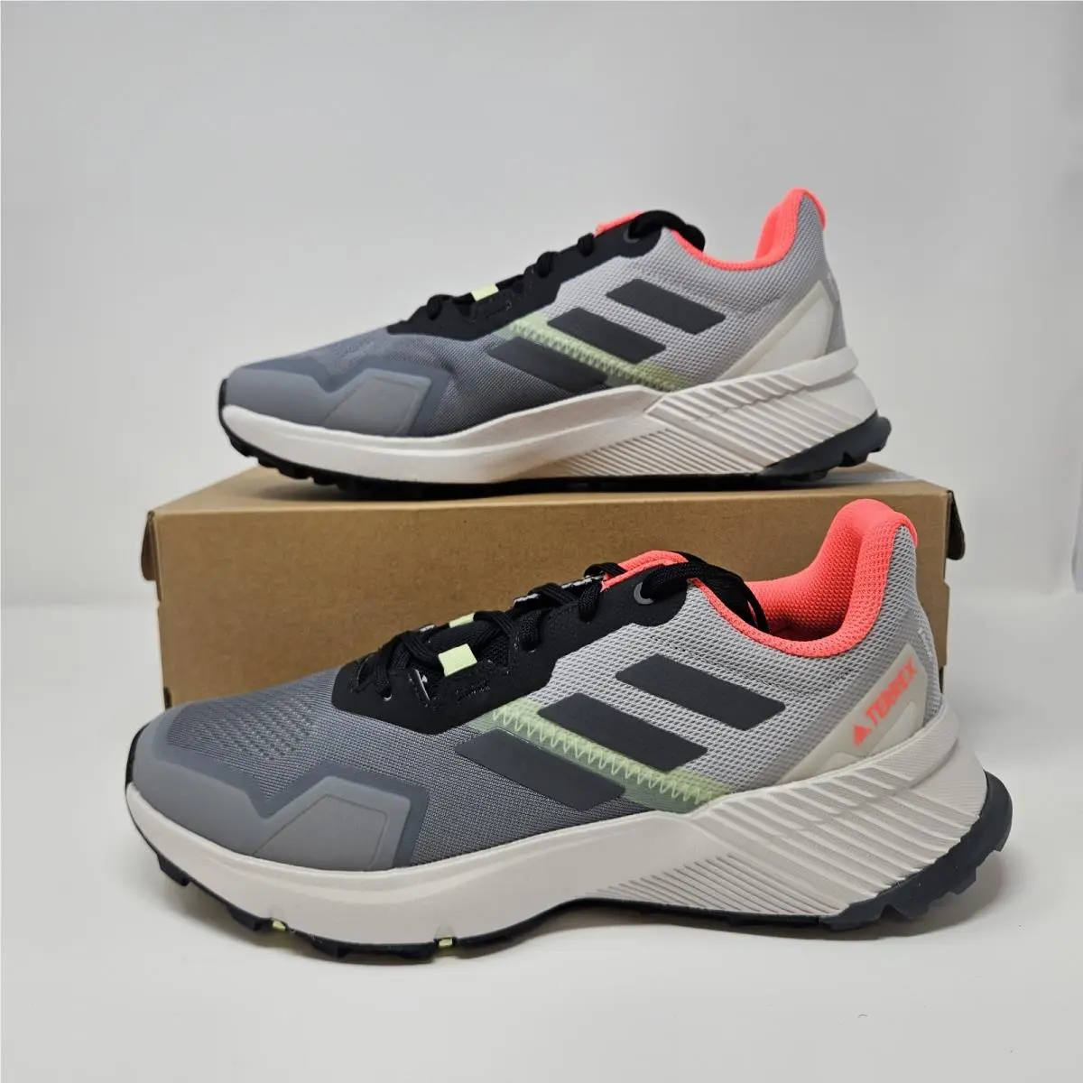 Women`s Adidas Terrex Soulstride Trail Running Sneakers `gray/pink` / Size 9.5