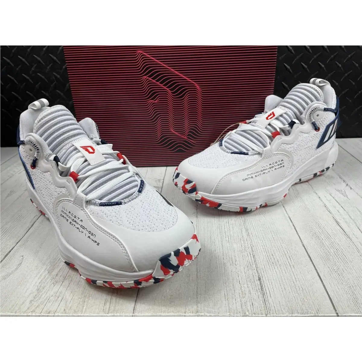 Size 11-Adidas Dame 7 Extply Gca Usa Damian Lillard Basketball Shoe GW2946