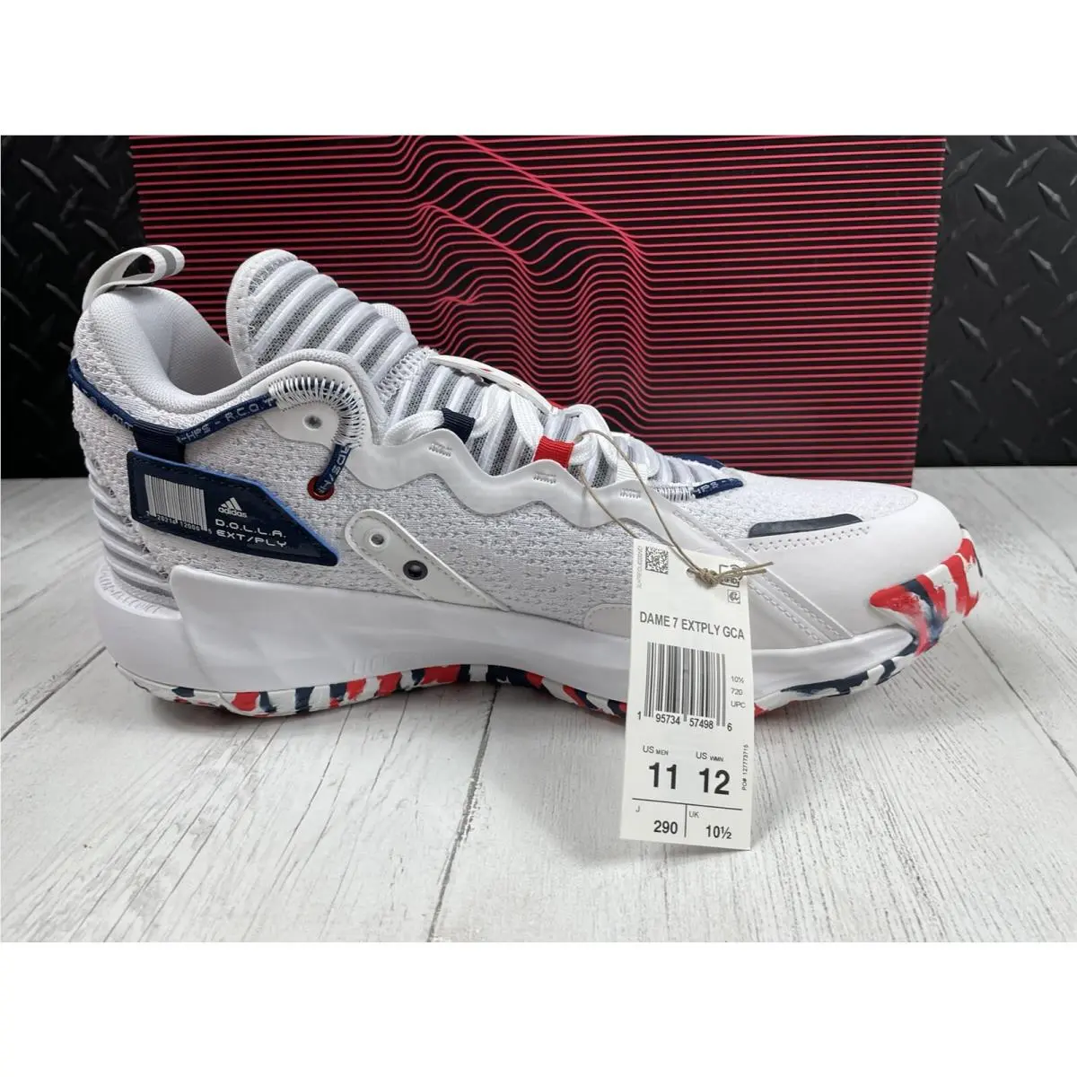 Adidas shoes - Adidas Dame 7 EXTPLY GCA Damian Lillard - GW2946 - White (UPC: 0195734574986) 8