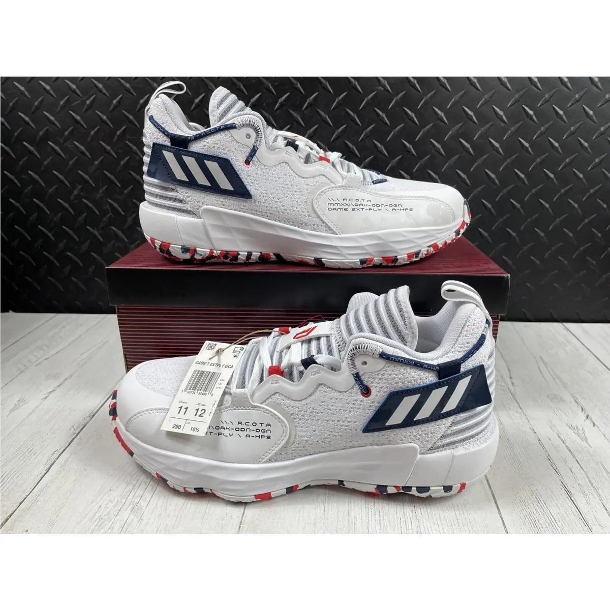 Adidas shoes - Adidas Dame 7 EXTPLY GCA Damian Lillard - GW2946 - White (UPC: 0195734574986) 0