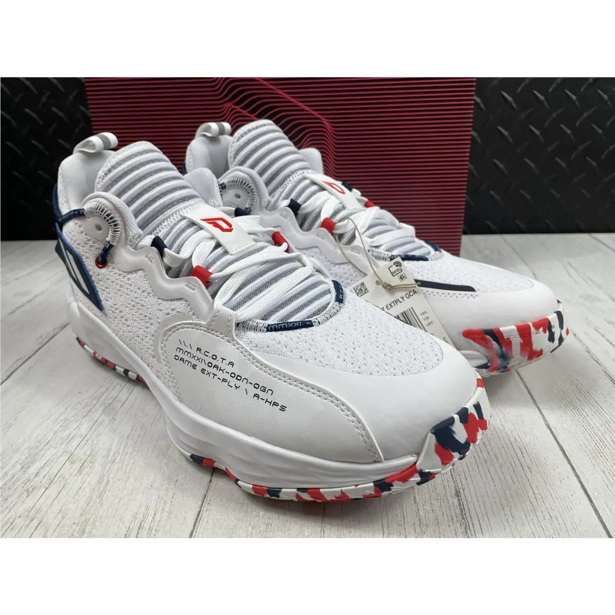 Adidas shoes - Adidas Dame 7 EXTPLY GCA Damian Lillard - GW2946 - White (UPC: 0195734574986) 1