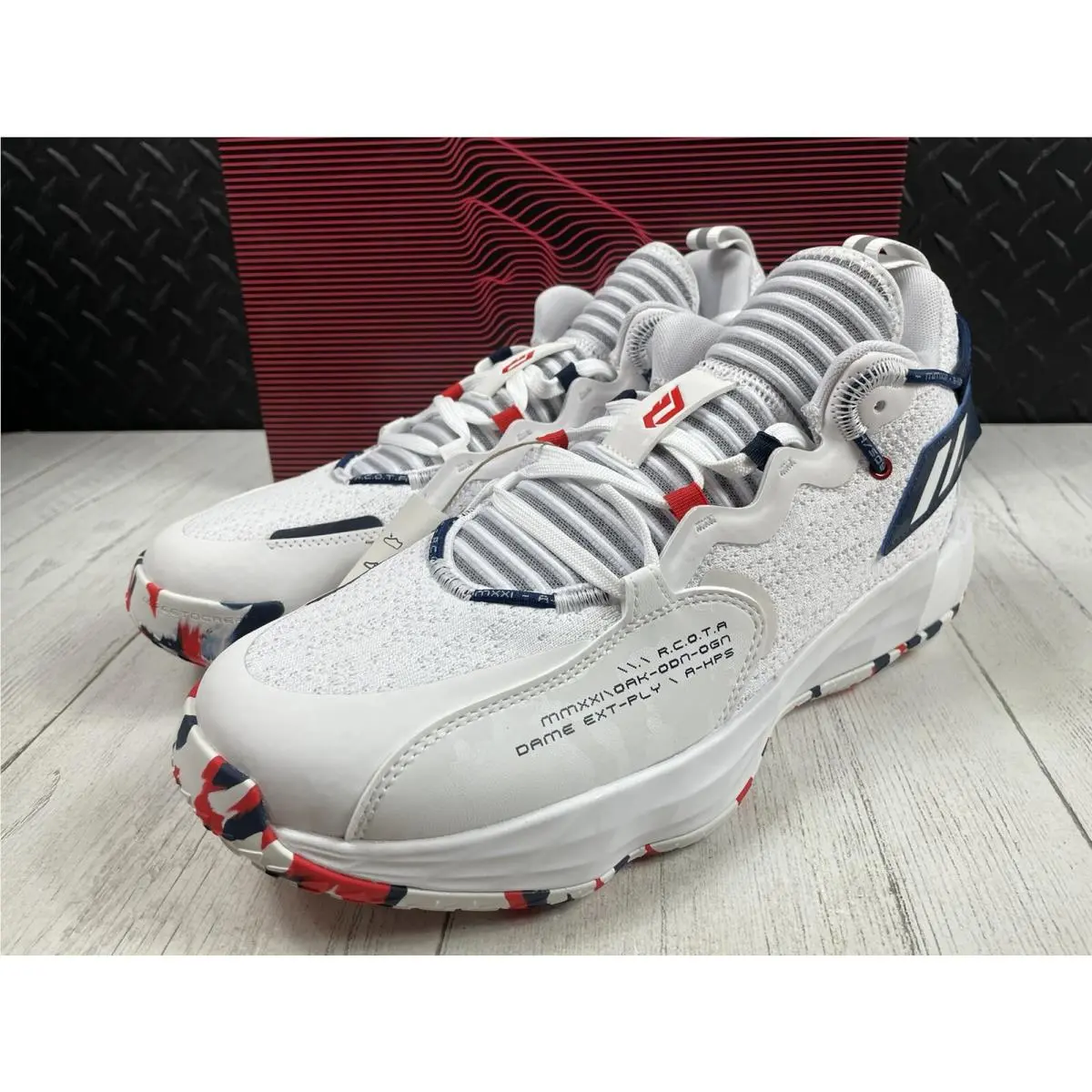 Adidas shoes - Adidas Dame 7 EXTPLY GCA Damian Lillard - GW2946 - White (UPC: 0195734574986) 3