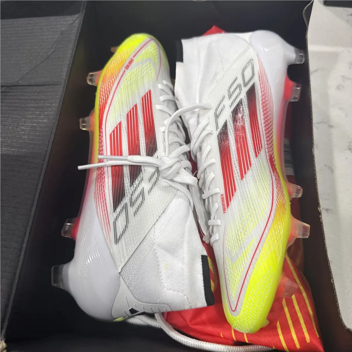 Adidas shoes - Adidas Wmns Adizero F50 Elite Mid FG `Pure Victory Pack` - IE1457 - White 3