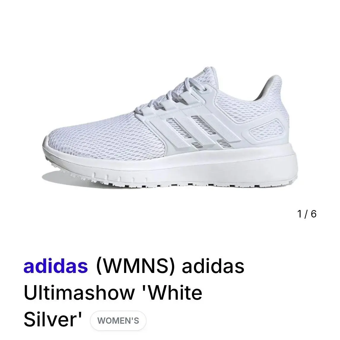 Adidas Ultimashow White Silver Women Size 9.5 FX3637