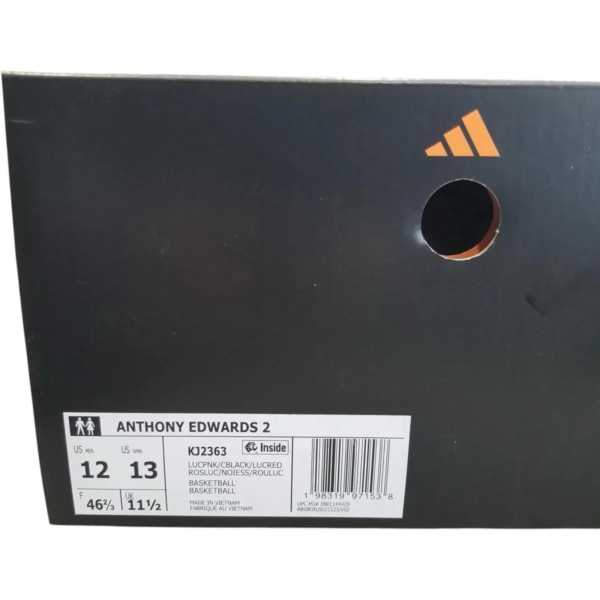 Adidas shoes - Adidas Anthony Edwards - Anthony Edwards - KJ2363 - Black (UPC: 198319971538) 10