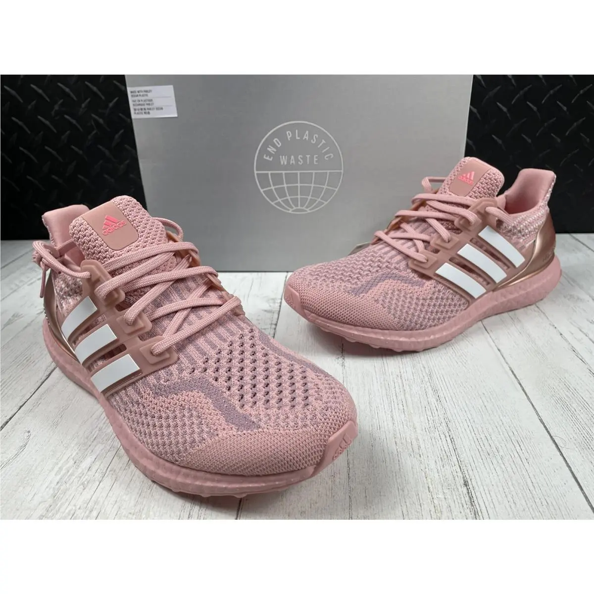 Size 9.5-Wmns Adidas Ultraboost 5.0 Dna Wonder Mauve/white/acid Red GY7953 Shoes