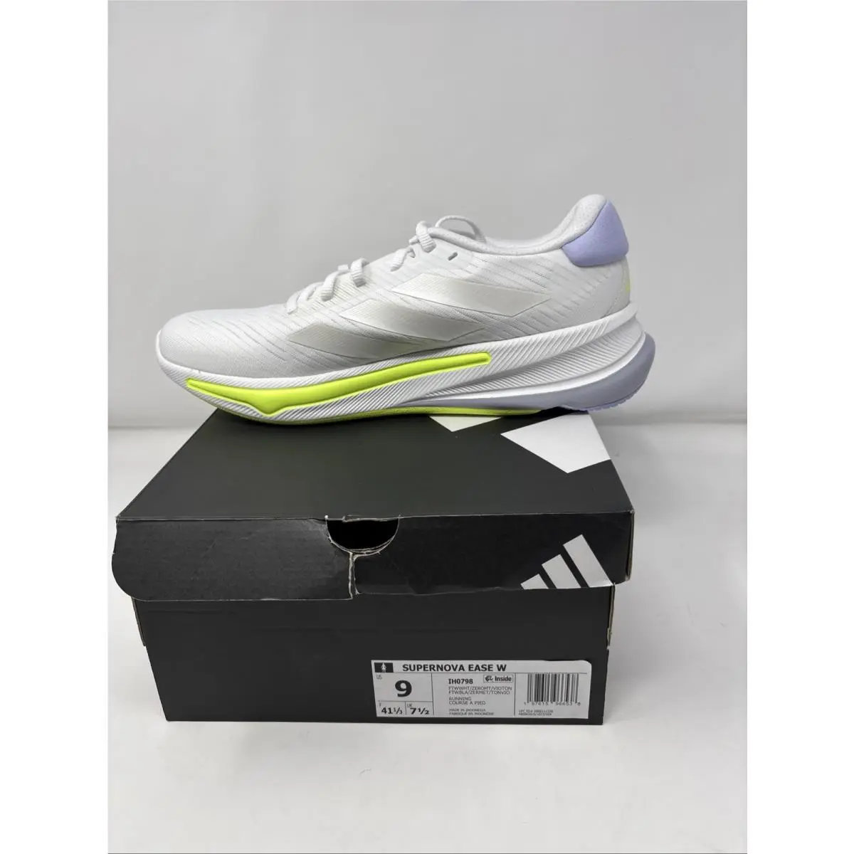 Adidas Supernova Ease Running Womens White Sneakers Size 9 - IH0798