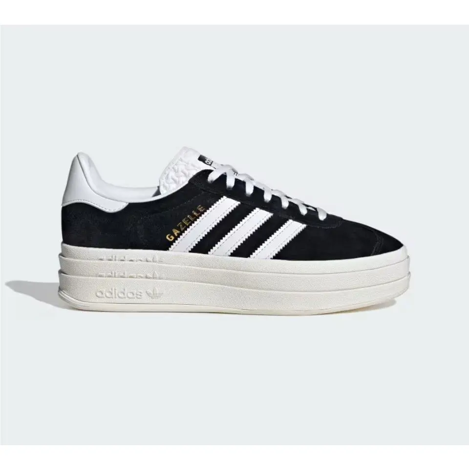Adidas Gazelle Bold Women’s Sz 9 Black W/white Platform Sneaker Shoe