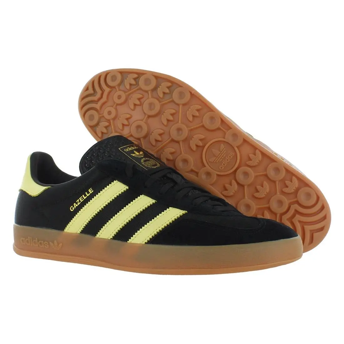 Adidas Gazelle Indoor Mens Shoes Size 4 Color: Core Black/almost Yellow/gum