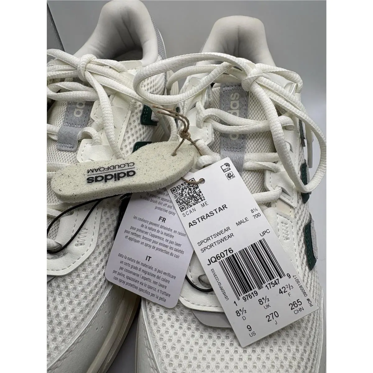 Adidas shoes - adidas Astrastar Lace Up - Astrastar Lace - JQ6076 - White (UPC: 197619175493) 4