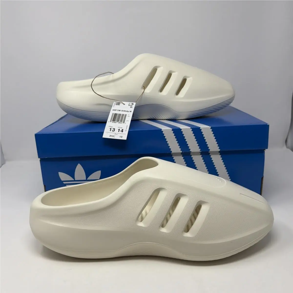 Adidas Adifom Infinity Mule Slides Cream Men’s 13 Women’s 14 Store Model