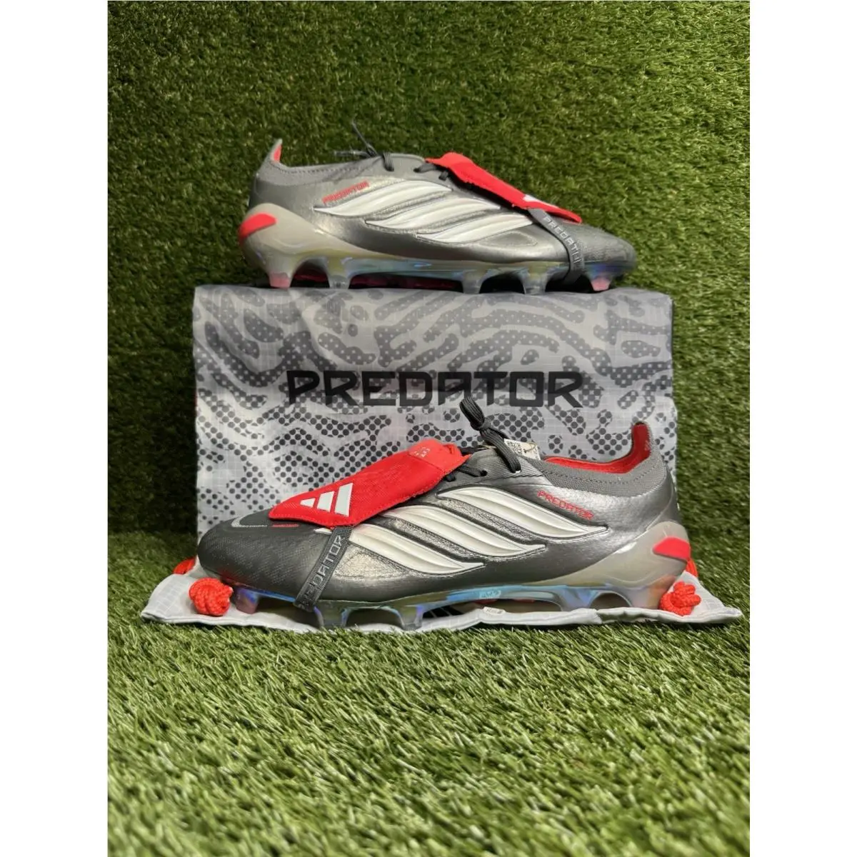 Adidas shoes - adidas PREDATOR ELITE FT FG JS0379 - JS0379 - Iron Metallic/Footwear White/Lucid Red 4