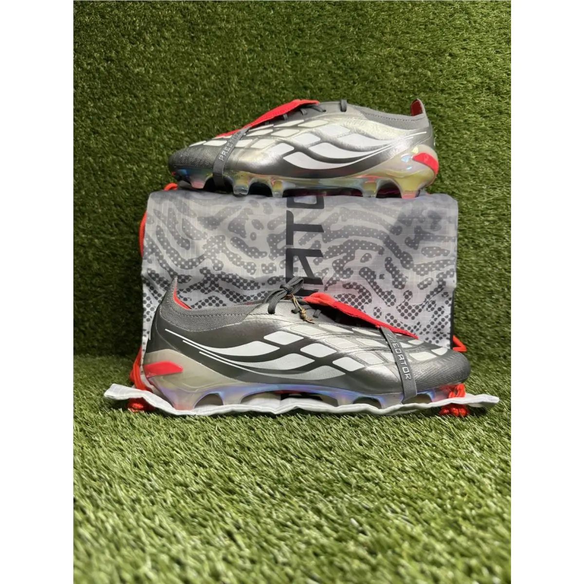 Adidas shoes - adidas PREDATOR ELITE FT FG JS0379 - JS0379 - Iron Metallic/Footwear White/Lucid Red 5