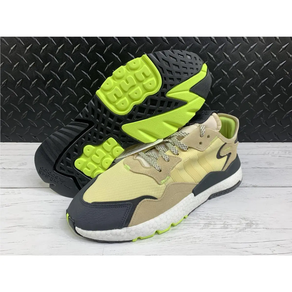 Adidas Originals Nite Jogger Men`s 9 ‘easy Yellow’ Core Black EE5868