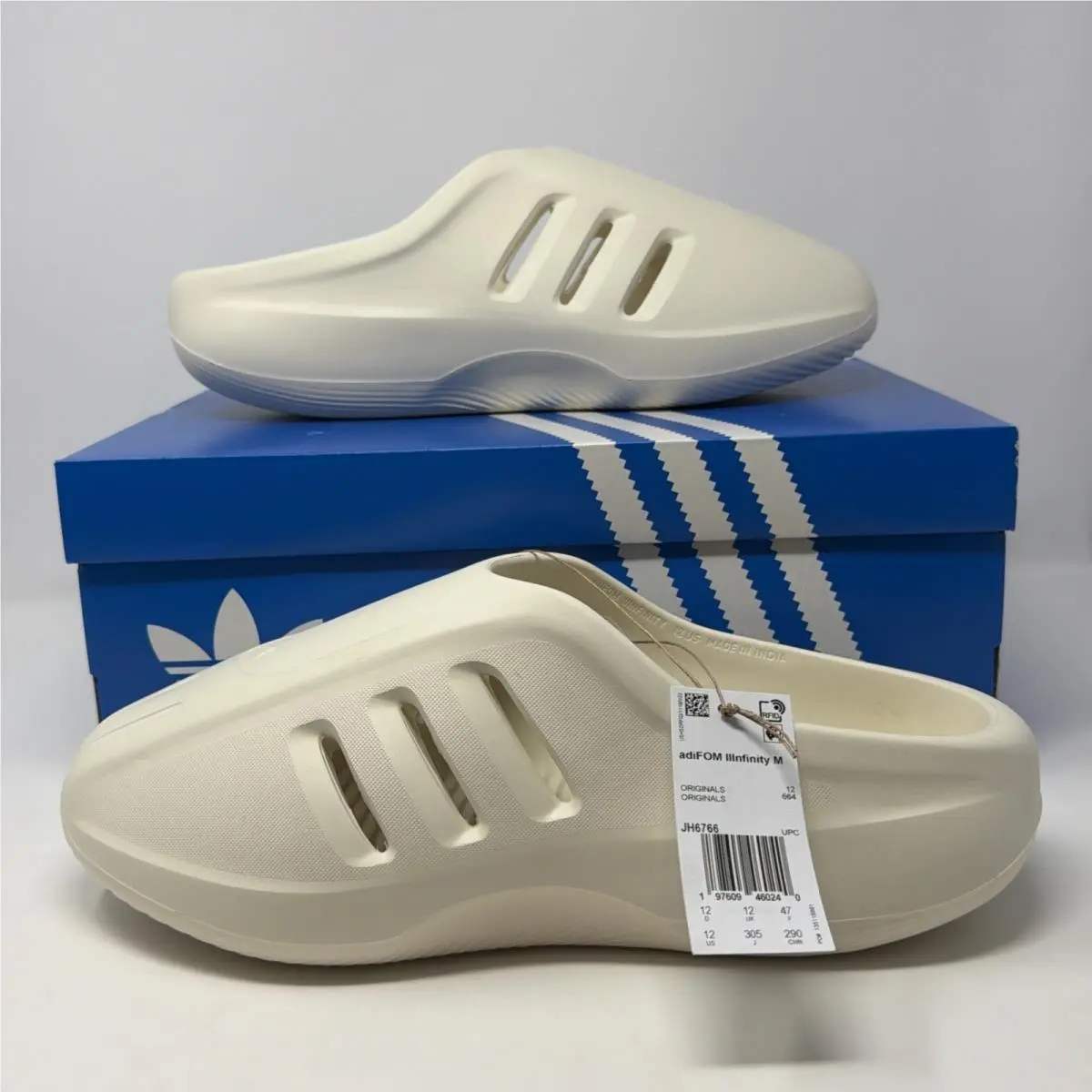 Adidas Adifom Infinity Mule Slides Cream Men’s 12 Women’s 13 Store Model